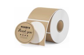 MUNBYN ΘΕΡΜΙΚΕΣ ΕΤΙΚΕΤΕΣ ΣΤΡΟΓΓΥΛΕΣ Φ 50,8mm 750ετικ. ΚΡΑΦΤ ΚΑΦΕ